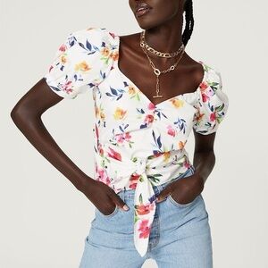 Marissa Webb Collective Puff Sleeve Floral Top